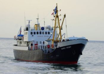 Gamle Oksøy sætter snart igen kurs mod Hirtshals Havn. Foto (arkiv): Privat.