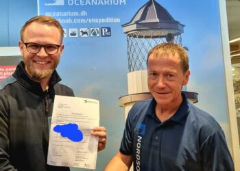 Uddeler Martin Halle og sponsorchef Ole Kjærsgaard Nielsen. Foto: Privat.