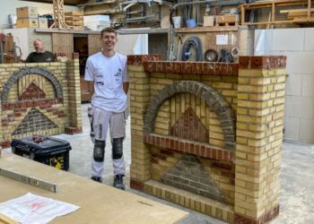 Murerlærling Tobias Ringberg Andreassen. Foto: JORTON A/S.