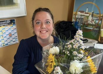 Kimmie Vinston Amaliegaard med fortjente roser. Privatfoto