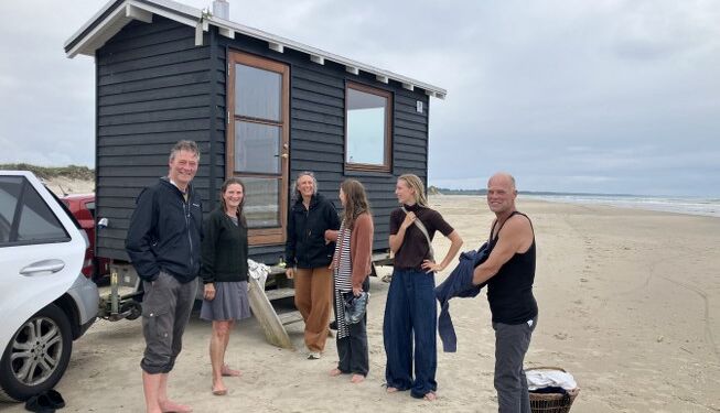 Dagens tur i vandet og saunaen på Tversted Strand blev bemærket... Foto: Palle W. Nielsen