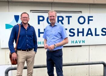 Erhverv Hjørrings direktør Michael Vendelbo og Per Holm Nørgaard, som er direktør hos Hirtshals Havn.