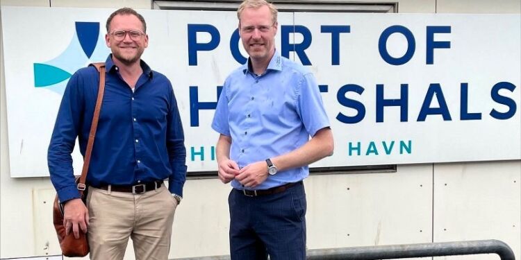 Erhverv Hjørrings direktør Michael Vendelbo og Per Holm Nørgaard, som er direktør hos Hirtshals Havn.