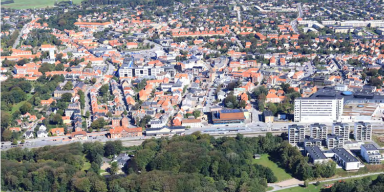 Luftfoto af Hjørring. Foto (arkiv): Hans Hunderup.