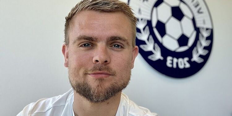 Jacob Strandeng på sin pind de næste fire måneder hos Vendsyssel FF. Foto: Privat.