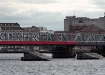 Togbroen over Limfjorden. Foto: TV2 Nord.