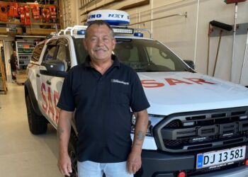 Peter Svendsen i civil mundering på Hirtshals Redningsstation.