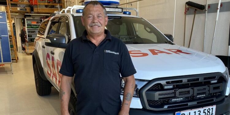 Peter Svendsen i civil mundering på Hirtshals Redningsstation.