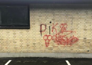 Lendum Hallen efter uønskede gæster. Privatfoto