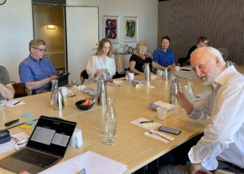 Bestyrelsen samlet til strategiseminar. Foto: Erhverv Hjørring.