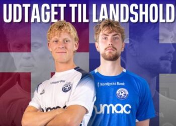 Gustav Mortensen trækker i den rød/hvide trøje for Danmarks U-20 hold, og vendelboernes finske målmand, Lasse Schulz, er udtaget til Finlands U-21 landshold. Foto: Vendsyssel FF