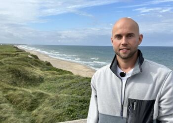 Direktør for VesterhavsCaminoen, Kasper Nørgaard. Foto: TV2 Nord.