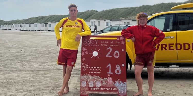 Livreddere på Løkken Strand. Foto (arkiv): TrygFonden Kystlivredning.
