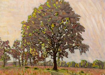 Niels Larsen Stevns. Ungt egetræ. Faxe Ladeplads. 1908, malet om i 1912/1914. Privateje. Foto: Niels Fabæk.