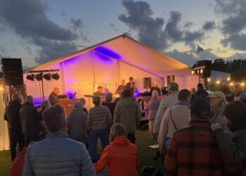 Nogle af landets bedste musikere på scenen i Tversted. Foto: Palle W. Nielsen