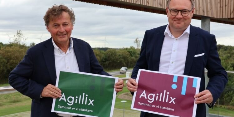 Formand for Agillix, Carl Chr. Pedersen og adm. direktør i Agillix, Uffe Bertelsen.