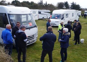 Glade autocampister i Danmark. Foto: Arkiv.