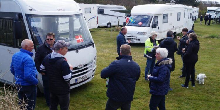 Glade autocampister i Danmark. Foto: Arkiv.