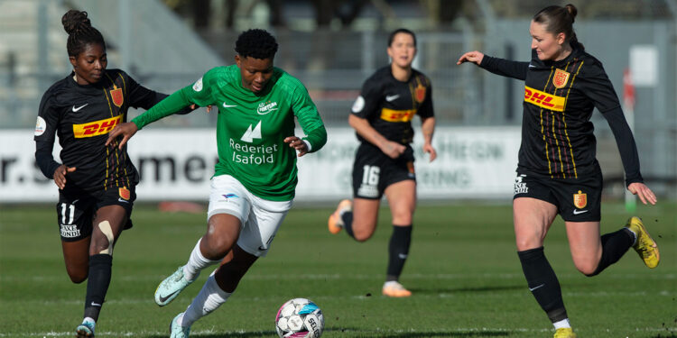 Joy Omewa har altid voldt FC Nordsjælland besvær. Foto: Jess M. Madsen.