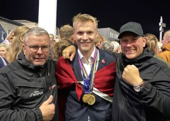 Verdens bedste flisemurer Kristian Bak Hansen i 2024. Foto: Hæstrup Murerforretning ApS.