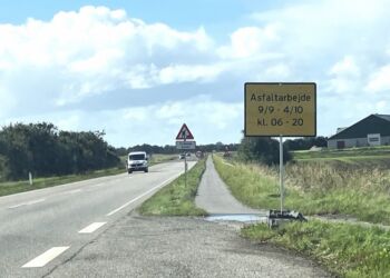 Der er brug for ekstra tålmodighed på Løkkensvej mellem Hjørring og Løkken. Foto. Palle W. Nielsen