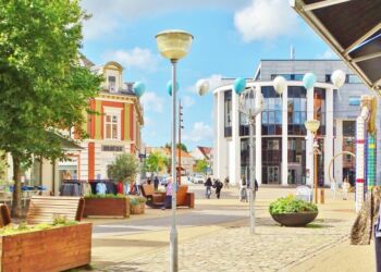 Springvandspladsen  i Hjørring. Foto: Jørgen Johansen.