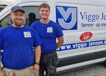 Makkerparret bag Tømrerfirmaet Viggo Jensens Eftf. Foto: Privat.