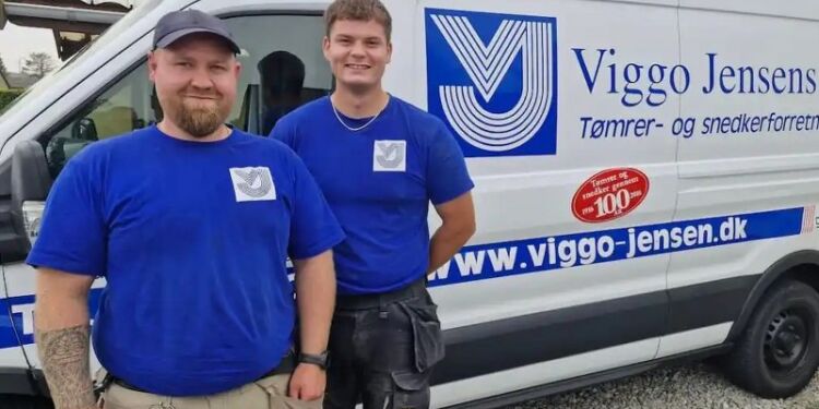 Makkerparret bag Tømrerfirmaet Viggo Jensens Eftf. Foto: Privat.