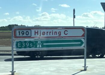 Den nyeste rundkørsel i Hjørring Kommune. Foto: Palle W. Nielsen