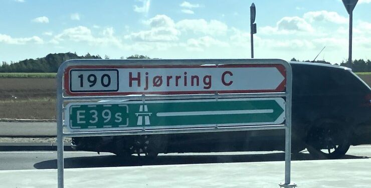 Den nyeste rundkørsel i Hjørring Kommune. Foto: Palle W. Nielsen