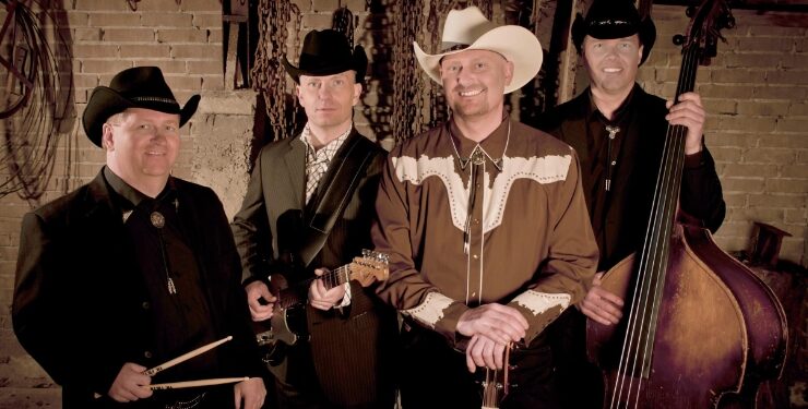 Det populære countryband Desert Track underholder. Pressefoto.