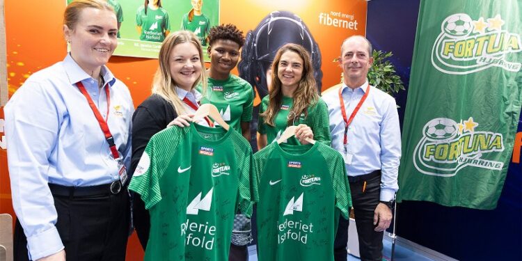 Holdopstillingen til Nord Energi Fibernets stand på Hjørringmessen.