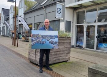 Tommy Høj har lånt et billede taget af fotografen Kurt Sørensen, der er med på den store fælles messestand i Hjørring.