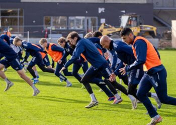 Holdet finpudser i Vrå de sidste detaljer før kampen i hovedstaden. Foto: Vendsyssel FF