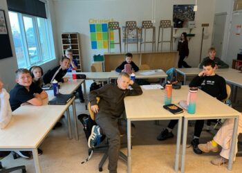 Den nominerede klasse fra Hirtshals Skole. Foto: Hanne Skipper.