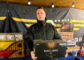 Bjørn Nielsen hos Lønstrup Fyrværkeri ApS. Foto: Privat.
