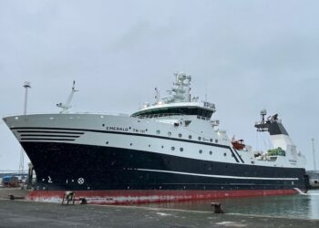 Emerald ved kaj i Hirtshals Havn. Foto: North Atlantic Shipping.