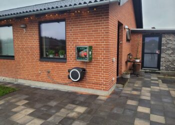 Hjertestarterens placering i Tversted. Foto: Privat.