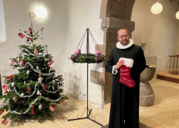 Tversted-Uggerbys sognepræst Johan Hermann Rump i Tversted Kirke. Foto (arkiv): Palle W. Nielsen.