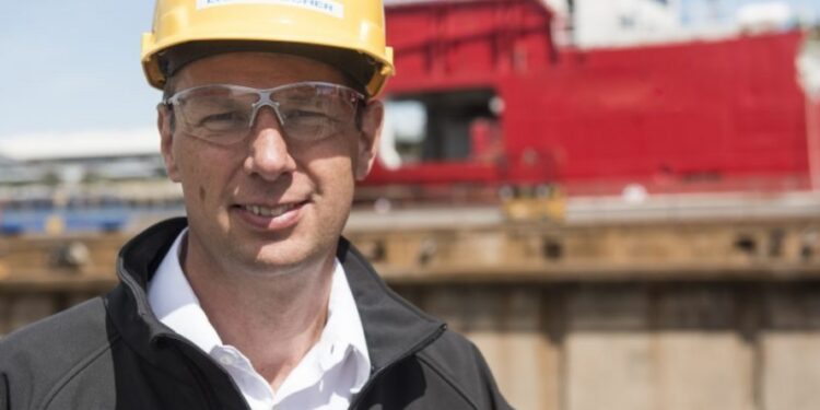 Direktør Lars Fischer hos Orskov. Foto: Kanal Frederikshavn.