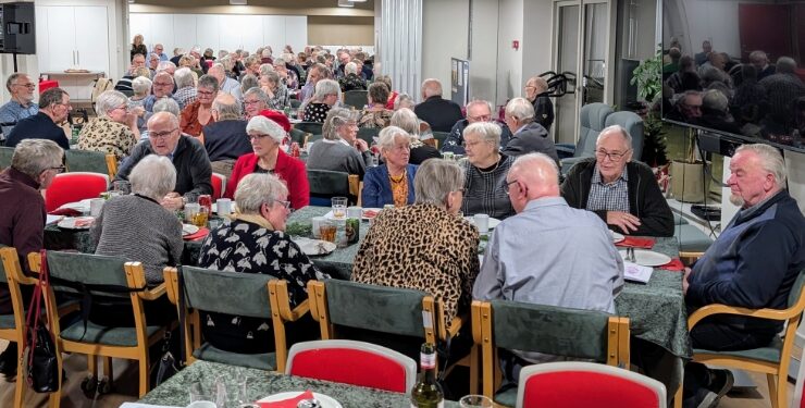 Soldalhus var fyldt med glade gæster til Ældresagens julefrokost.