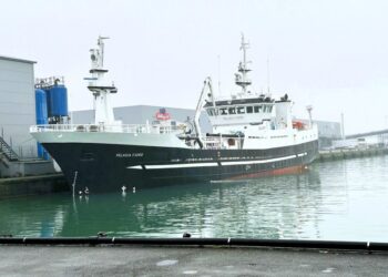 Pelagia Fjord ved Industrikajen i Hirtshals Havn. Foto: North Atlantic Shipping.
