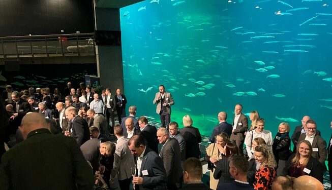 Michael Vendelbo byder velkommen til nytårskur på Nordsøen Oceanarium og Forskerpark. Foto: Erhverv Hjørring