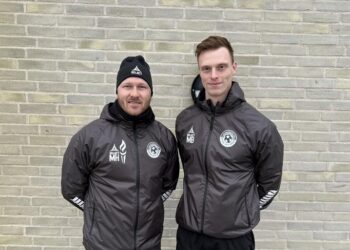Mikkel Hasling (tv) og Mads Broe. Foto: Vendsyssel FF.