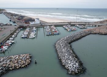 Udsigt over området med Hirtshals Bådeklub. Foto: Hirtshals Havn.