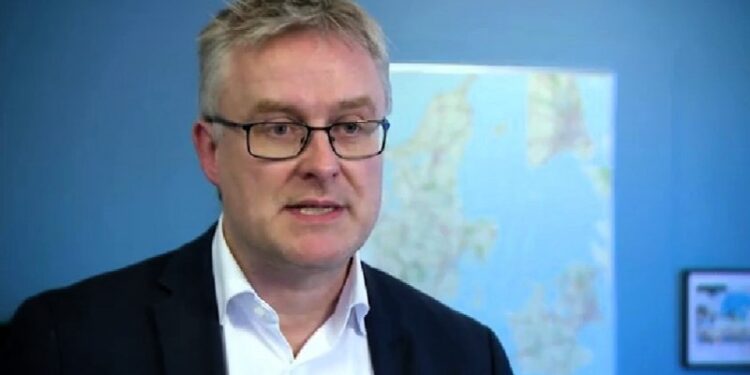 Fødevareminister Jacob Jensen (V). Foto: TV2 Nord.