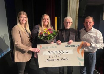 LIUF modtager Nordjyske Banks Foreningspris. Foto: Nordjyske Bank.