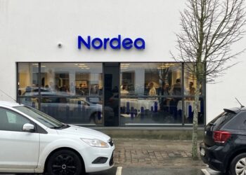 Nordea Vendsyssels kontor i Søndergade Hjørring. Foto: Palle W. Nielsen