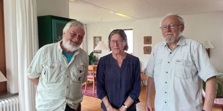 Anders Østerby (tv) sammen med   Ida og Poul Holm Bangsgaard. Foto: Privat.