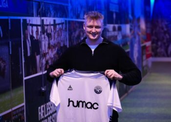Praktikant Rasmus Blåbjerg Markvorsen hos Vendsyssel FF. Foto: Jacob Strandeng.